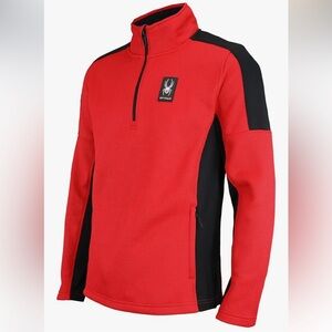 NWT Spyder Sweater Small Racing Red Outbound Quarter Zip Pullover